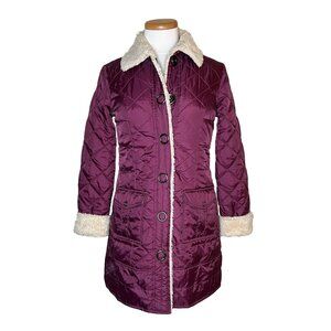 NWT Free People Mulberry Quilted Sherpa Collar Coat 2